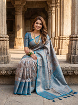 MIMOSA Ananda Kanjivaram Art silk Saree — pose 8 styling detail