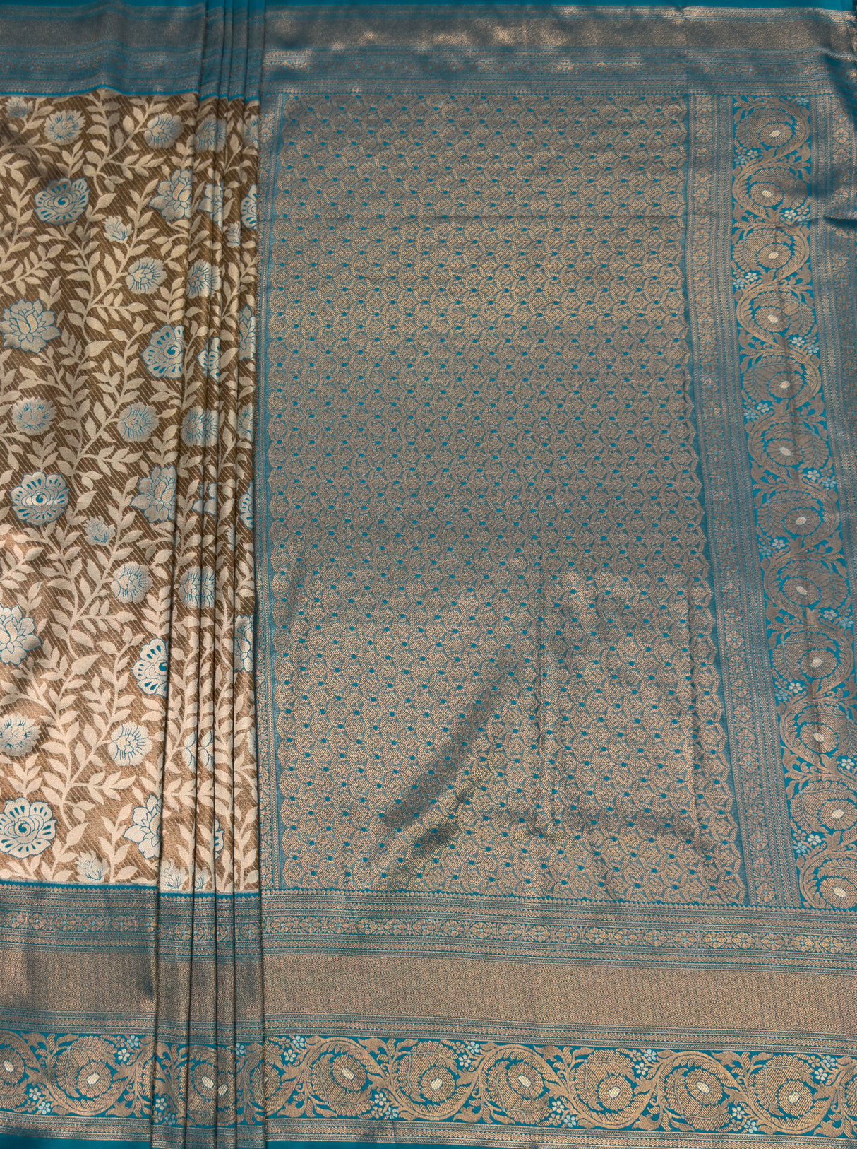 MIMOSA Ananda Kanjivaram Art silk Saree — pallu and zari work detail