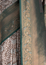 MIMOSA Green Kanjivaram Art silk Saree — fleets shot full lifestyle