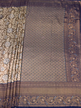 MIMOSA Navy Kanjivaram Art silk Saree — pallu and zari work detail