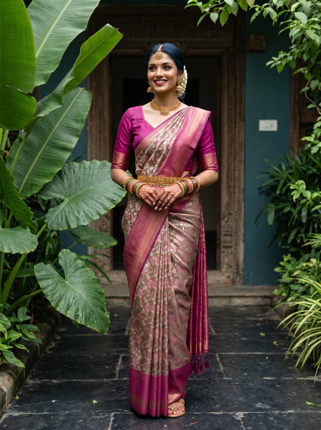 MIMOSA Saree Saree — front view on mannequin