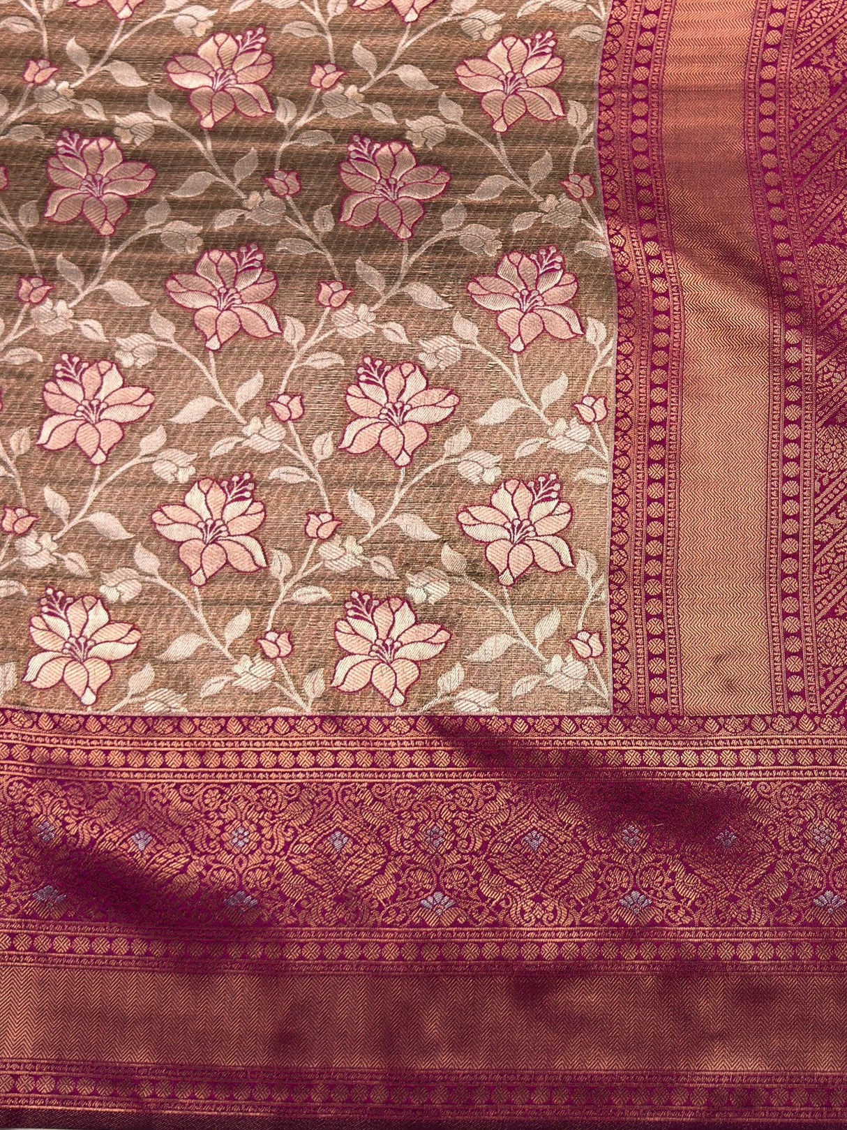 MIMOSA Saree Saree — pallu and zari work detail