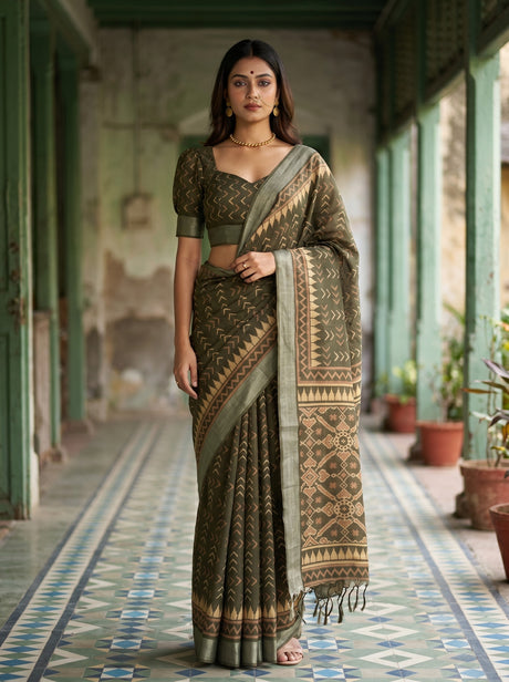 MIMOSA Saree Saree — front view on mannequin