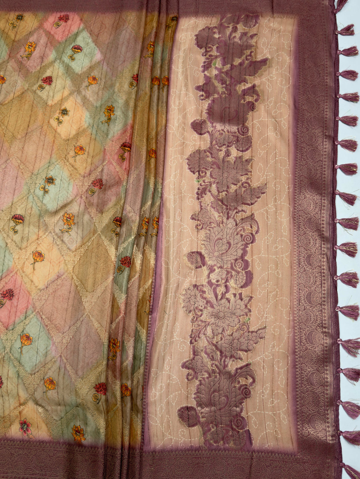 MIMOSA Saree Saree — pallu and zari work detail