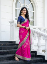 MIMOSA Rani Mysore Silk crepe Saree — pose 8 styling detail