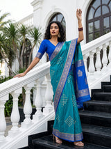 MIMOSA Saffire Mysore Silk crepe Saree — pose 4 styling detail