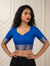 MIMOSA Saffire Mysore Silk crepe Saree — blouse close-up