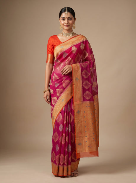 MIMOSA Saree Saree — front view on mannequin
