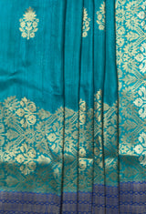 MIMOSA Saffire Banarasi Linen Saree — fleets shot full lifestyle