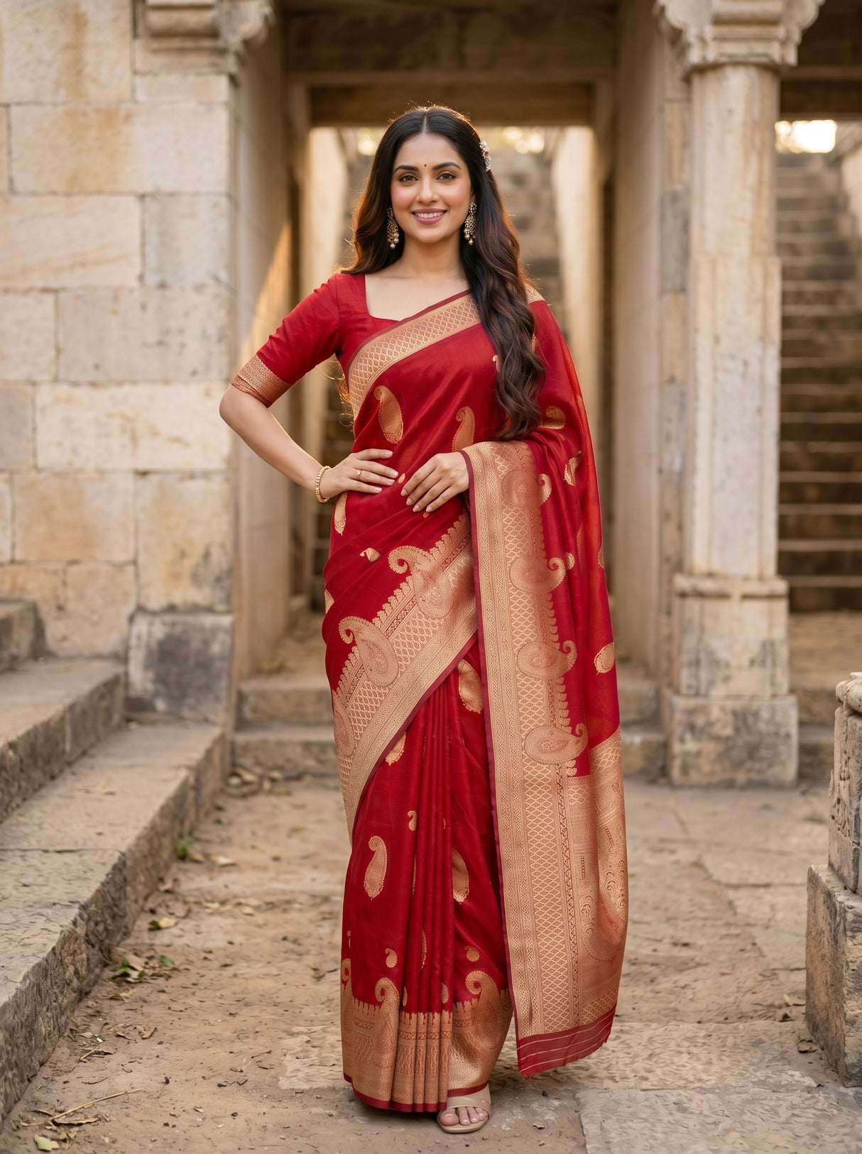 MIMOSA Saree Saree — pose 4 styling detail