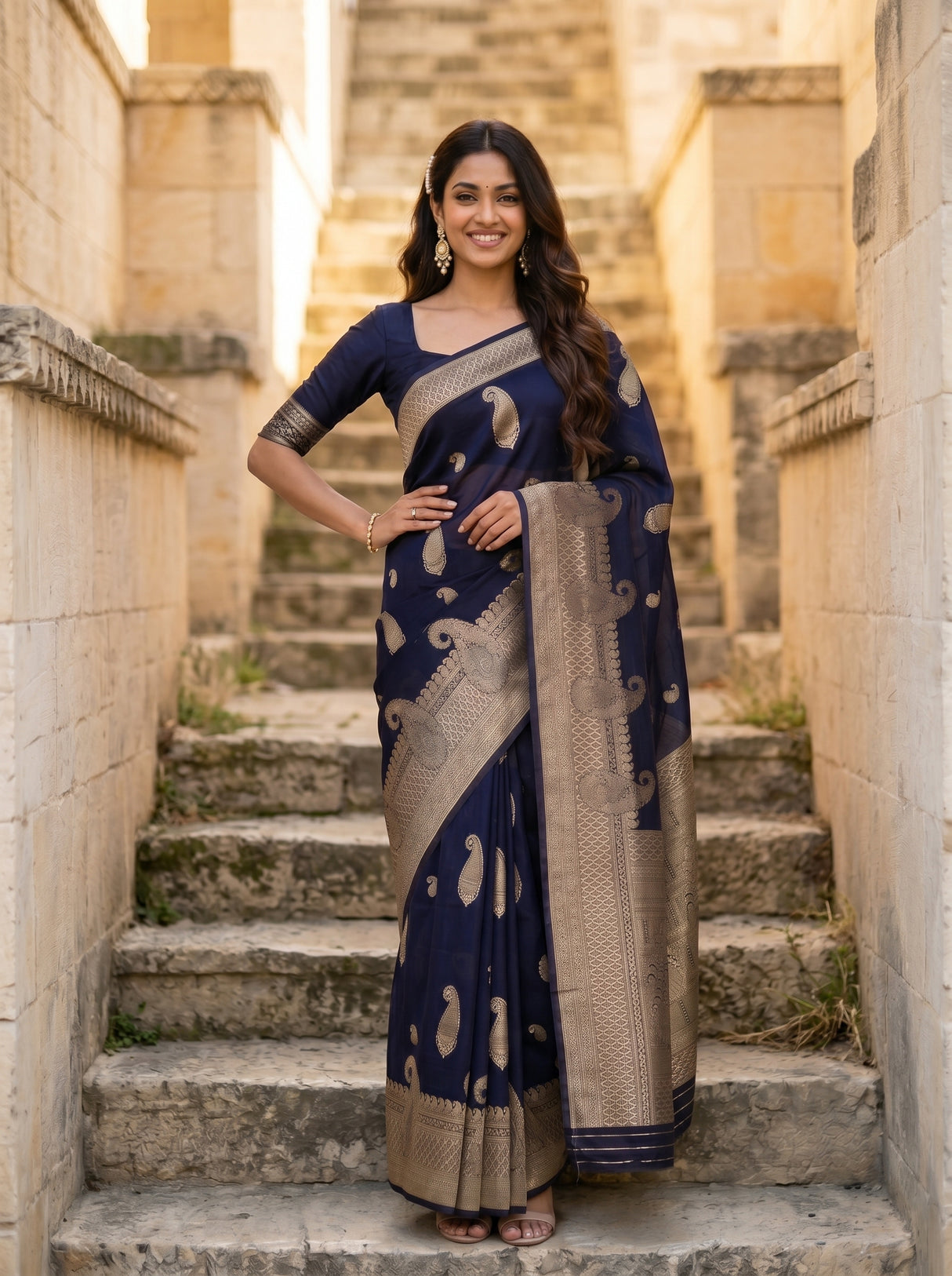 MIMOSA Saree Saree — pose 4 styling detail
