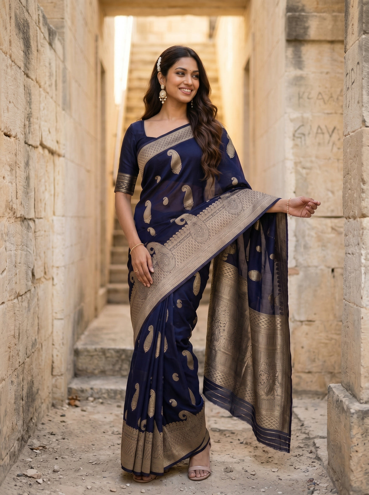 MIMOSA Saree Saree — pose 5 styling detail