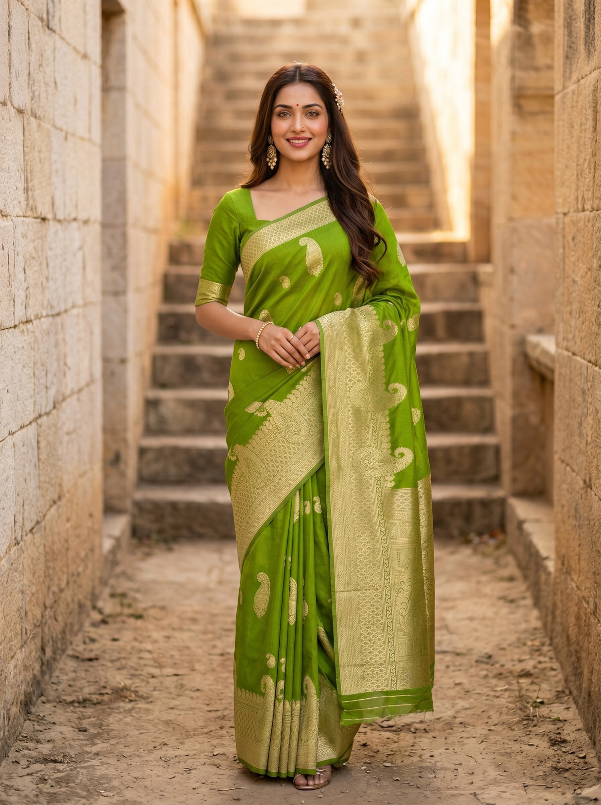 MIMOSA Saree Saree — front view on mannequin