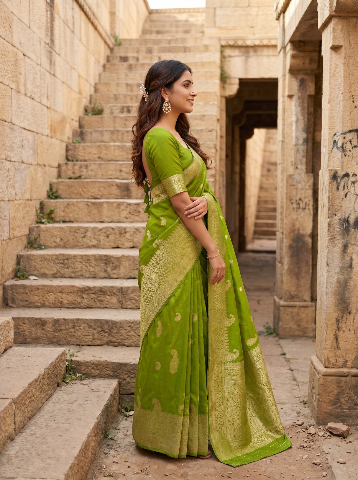 MIMOSA Saree Saree — pose 3 styling detail