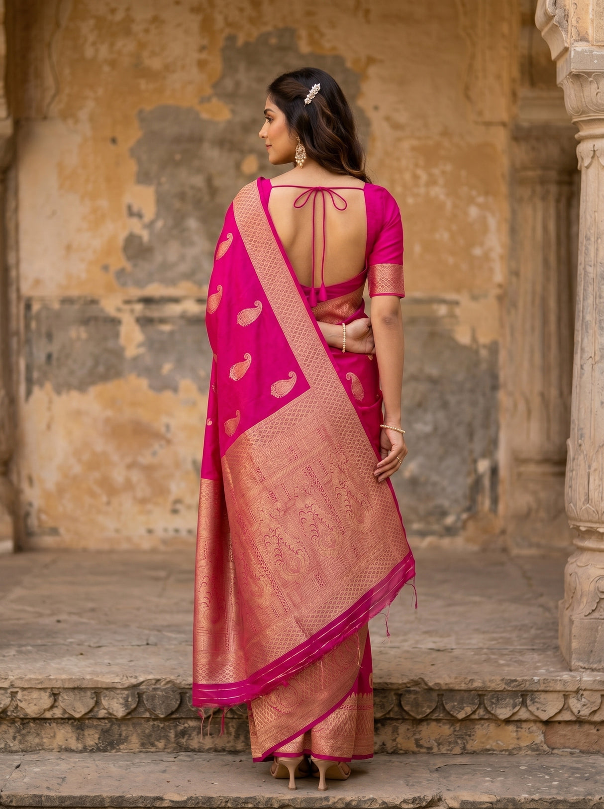 MIMOSA Saree Saree — pose 2 styling detail