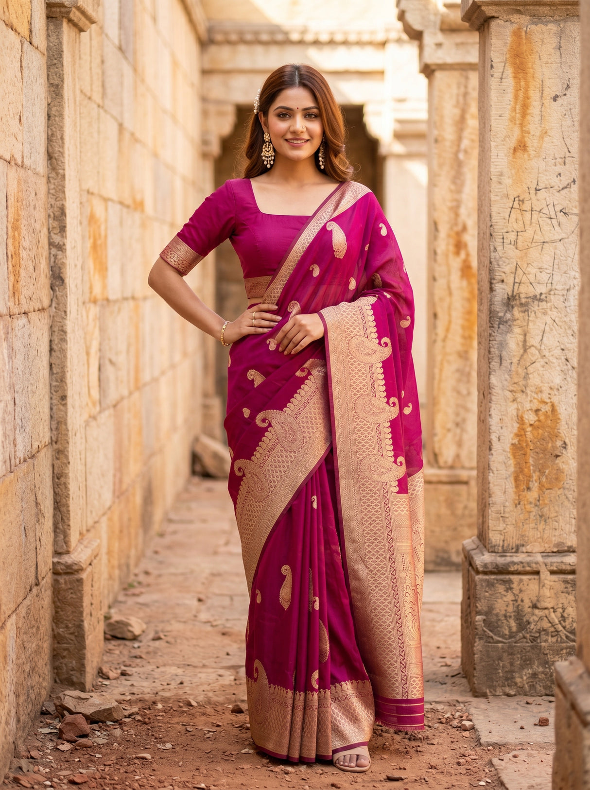 MIMOSA Saree Saree — pose 4 styling detail