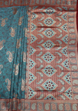 MIMOSA Royal Blue Kanjivaram Art silk Saree — pallu and zari work detail