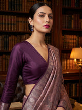 MIMOSA Pink Kanjivaram Art silk Saree — pose 10 styling detail