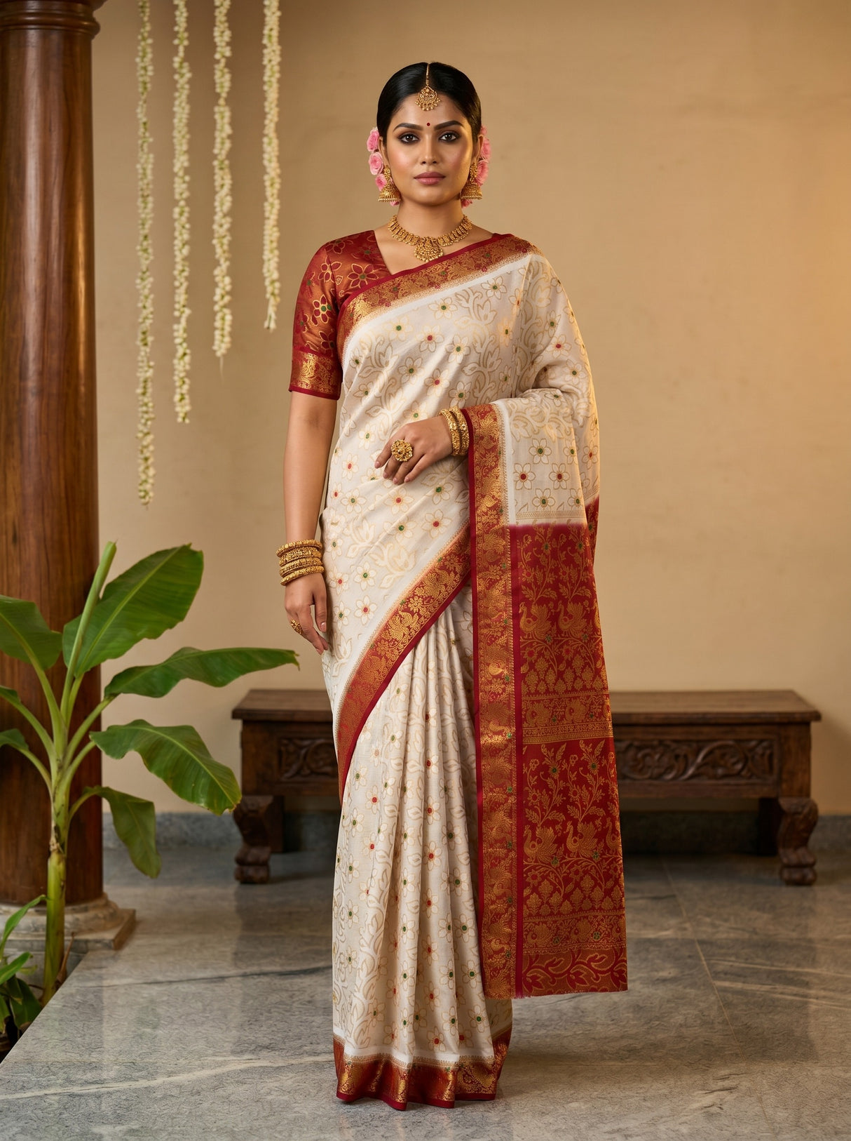 MIMOSA Saree Saree — front view on mannequin