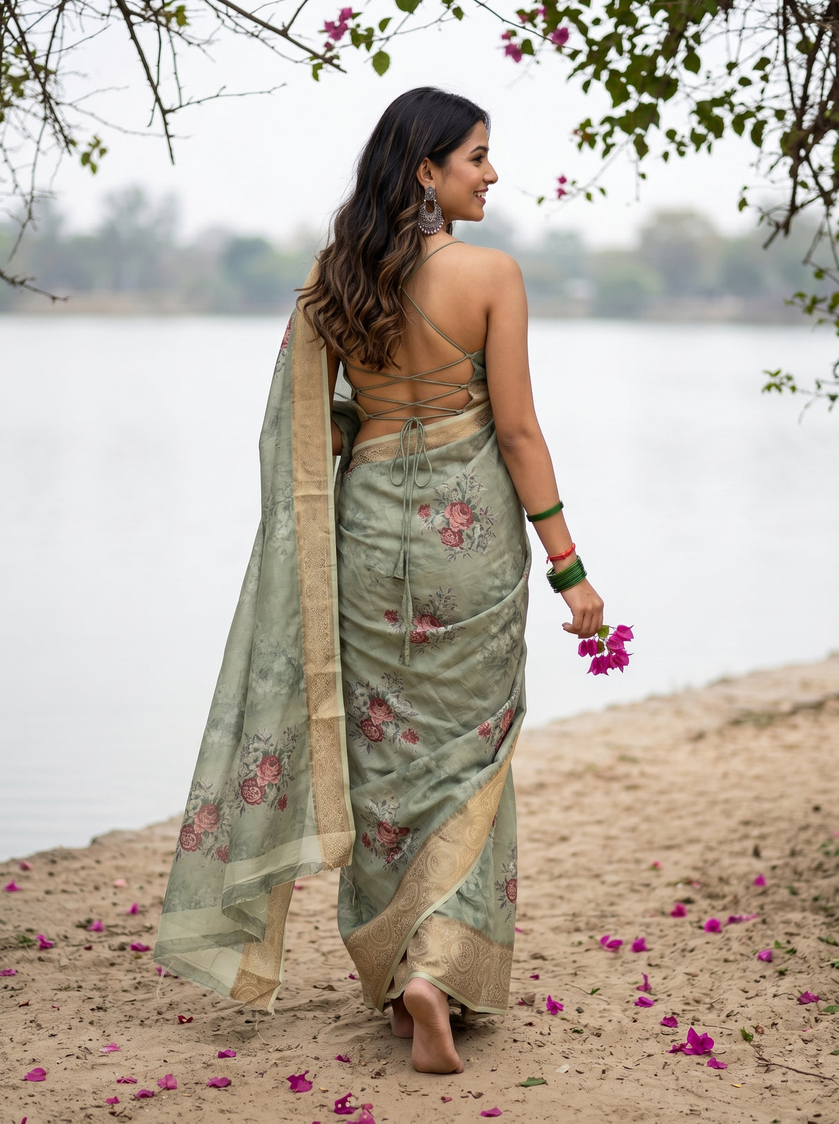 MIMOSA Saree Saree — pose 2 styling detail