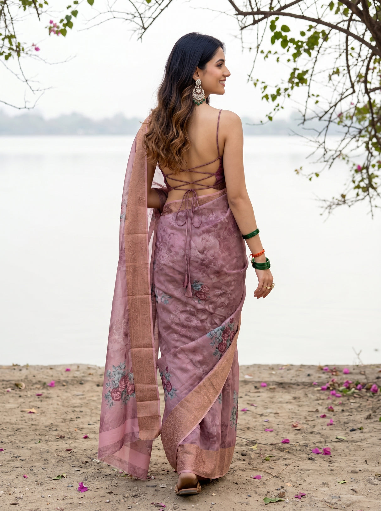 MIMOSA Saree Saree — pose 2 styling detail