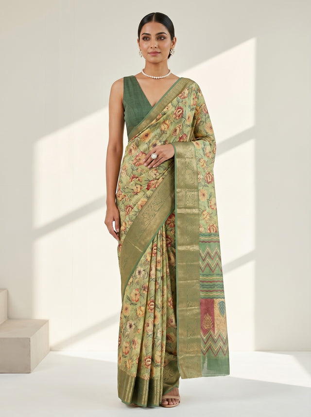 Pista Art Silk Saree