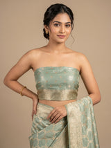 MIMOSA Rama Banarasi Art Silk Saree — blouse close-up