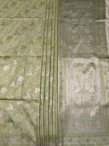 MIMOSA Olive Kanjivaram Art Silk Saree — pallu and zari work detail