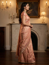 MIMOSA Pink Kanjivaram Art Silk Saree — lifestyle view on model