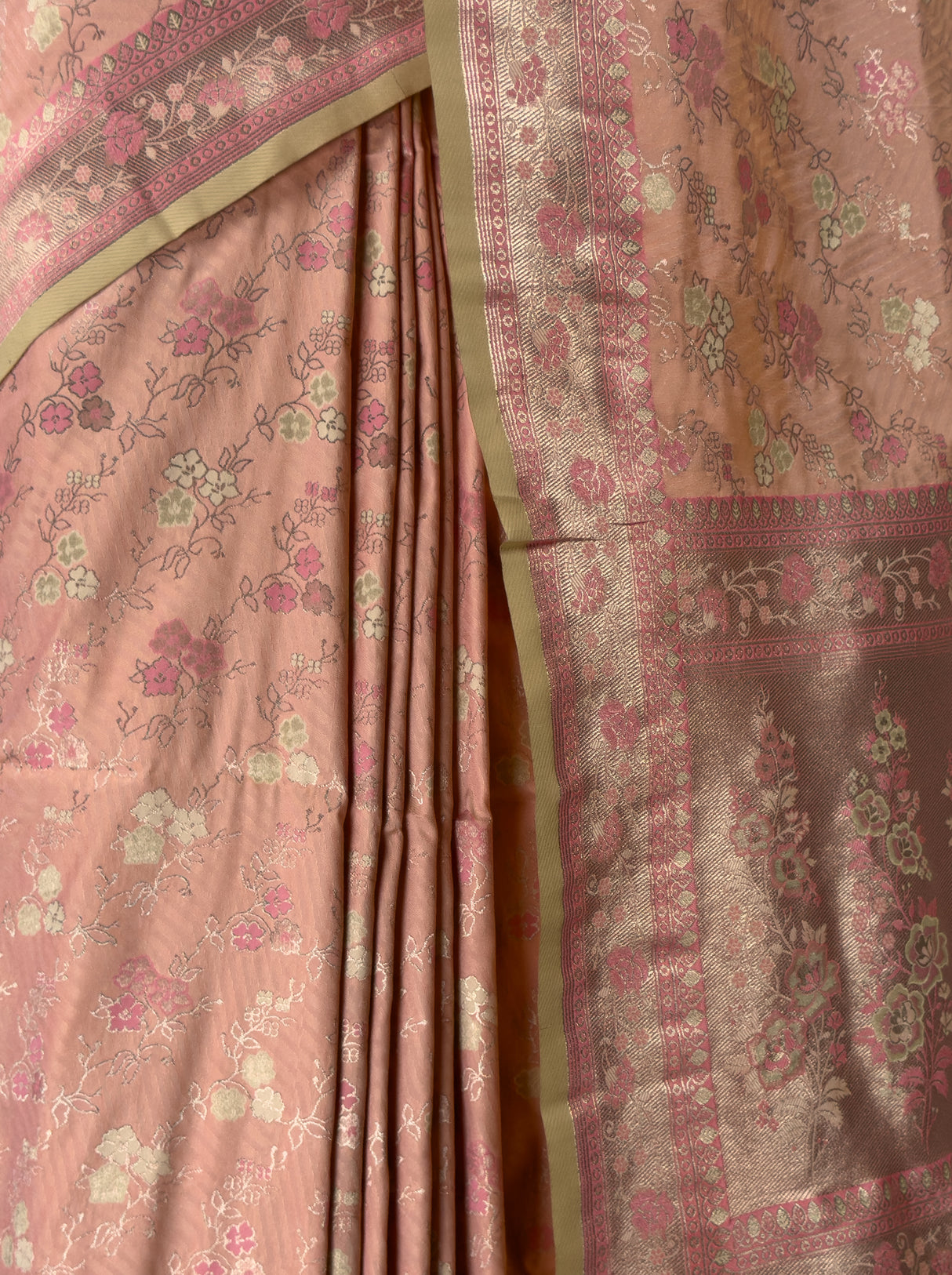 MIMOSA Pink Kanjivaram Art Silk Saree — fleets shot full lifestyle