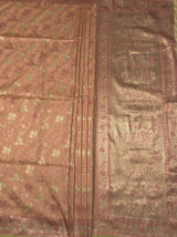 MIMOSA Pink Kanjivaram Art Silk Saree — pallu and zari work detail