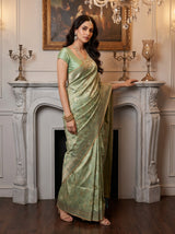MIMOSA Rama Kanjivaram Art Silk Saree — pose 4 styling detail