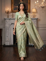 MIMOSA Rama Kanjivaram Art Silk Saree — pose 6 styling detail
