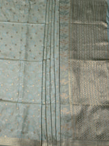 MIMOSA Green Kanjivaram Art Silk Saree — pallu and zari work detail