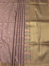 MIMOSA Pink Kanjivaram Art Silk Saree — pallu and zari work detail