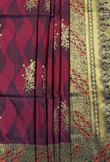 MIMOSA Wine Kanjivaram Art Silk Saree — fleets shot full lifestyle