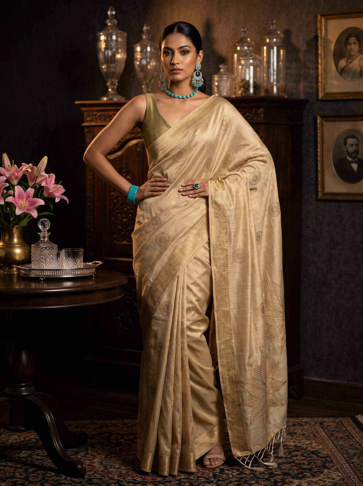 MIMOSA Saree Saree — pose 4 styling detail
