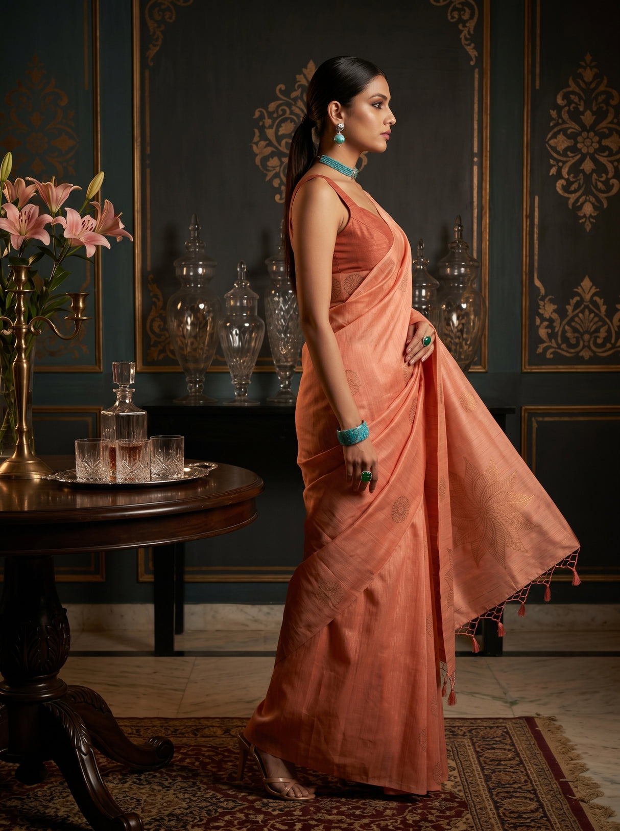 MIMOSA Saree Saree — pose 3 styling detail