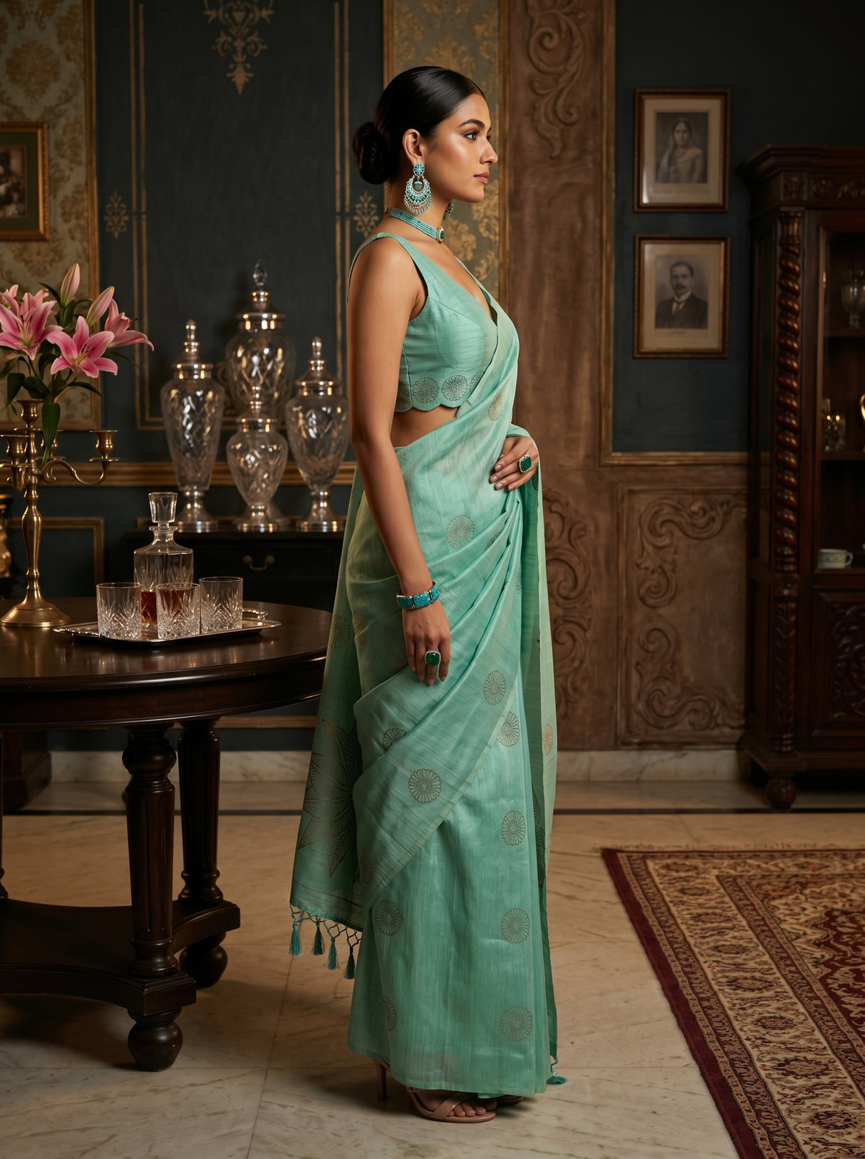 MIMOSA Saree Saree — pose 3 styling detail