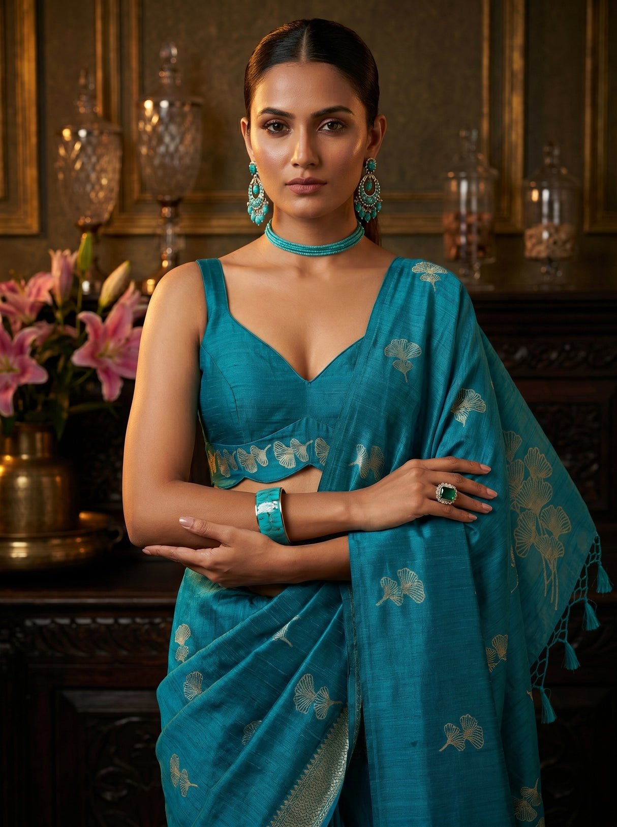 MIMOSA Saree Saree — pose 10 styling detail