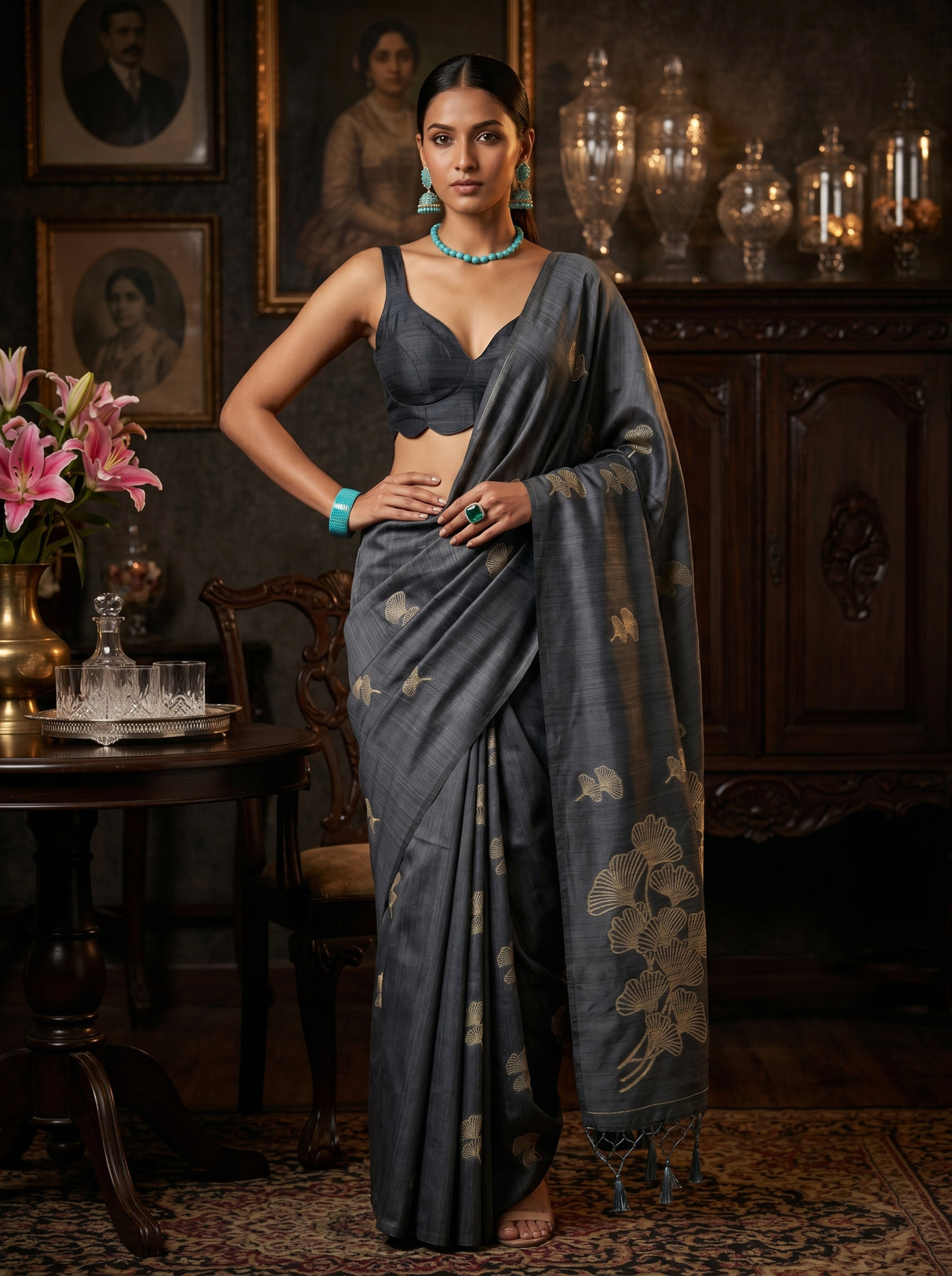MIMOSA Saree Saree — pose 4 styling detail