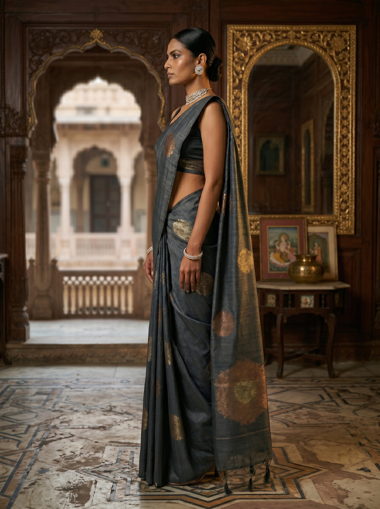 MIMOSA Saree Saree — pose 3 styling detail