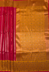 MIMOSA Rani Kanjivaram Art Silk Saree — pallu and zari work detail