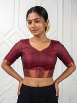MIMOSA Saffire Kanjivaram Art Silk Saree — blouse close-up
