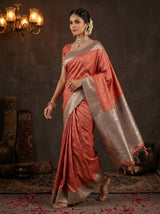 MIMOSA Pink Kanjivaram Art Silk Saree — pose 7 styling detail