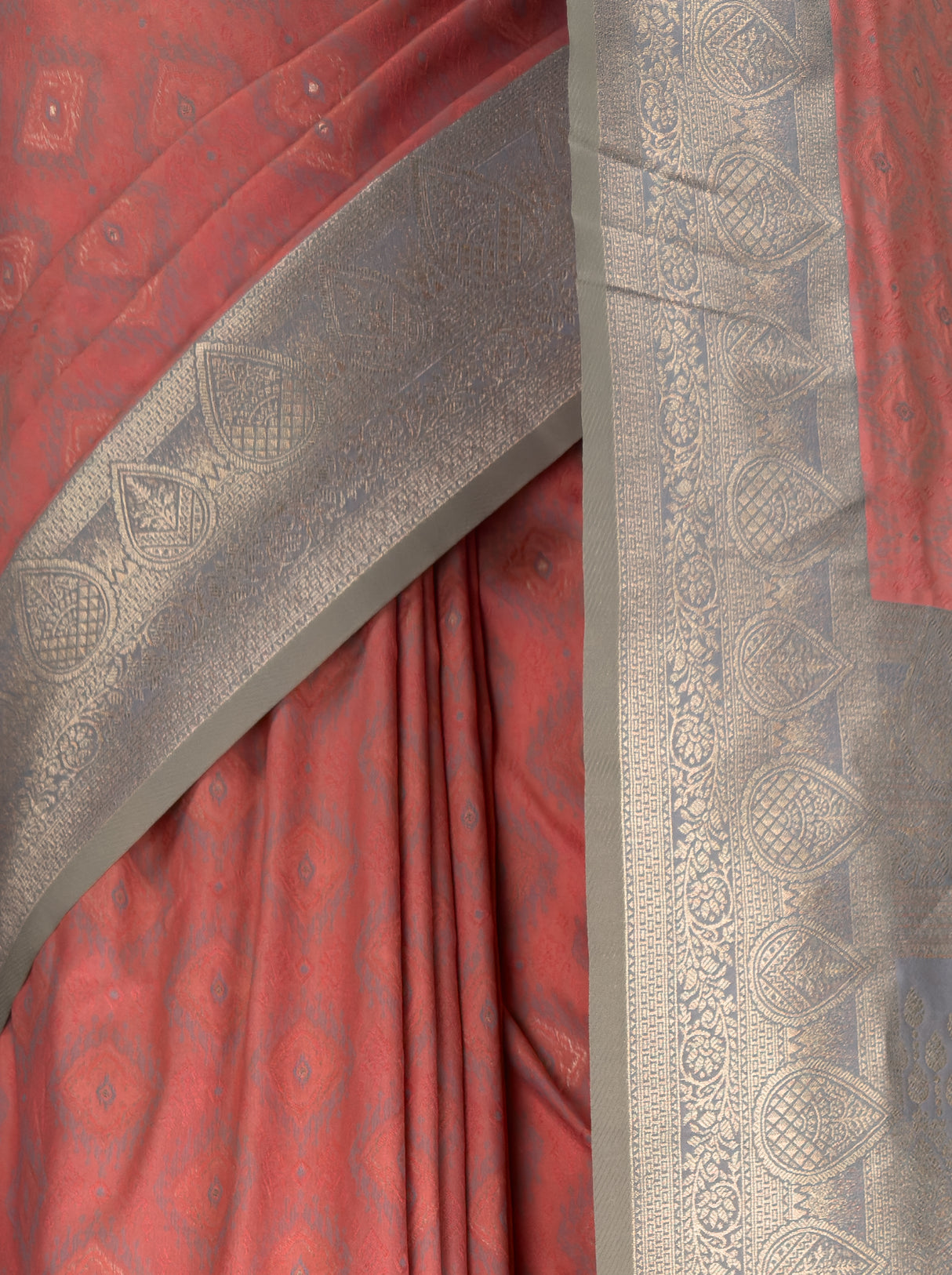 MIMOSA Pink Kanjivaram Art Silk Saree — fleets shot full lifestyle