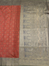 MIMOSA Pink Kanjivaram Art Silk Saree — pallu and zari work detail