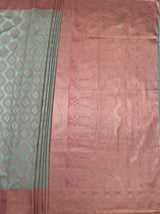 MIMOSA Rama Kanjivaram Art Silk Saree — pallu and zari work detail