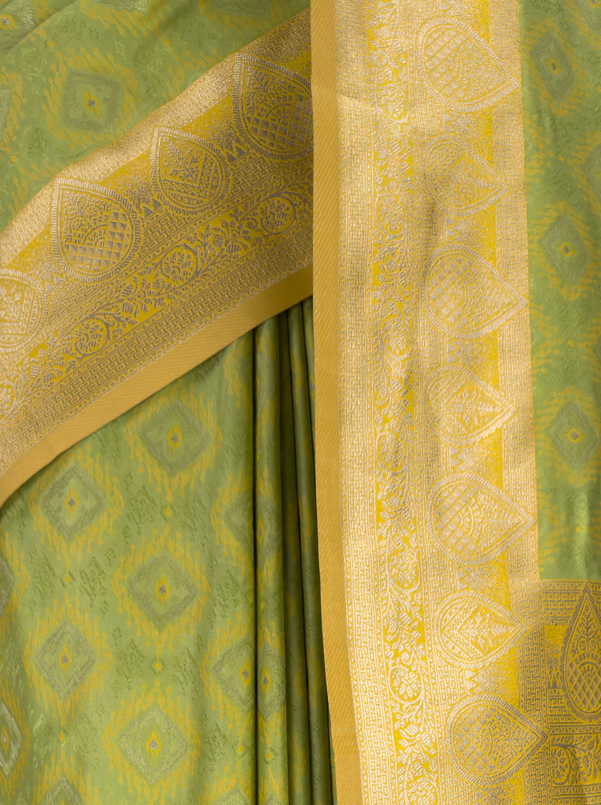 MIMOSA Yellow Kanjivaram Art Silk Saree — fleets shot full lifestyle