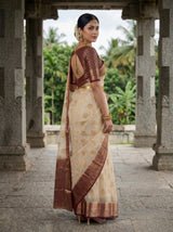 MIMOSA White Banarasi Saree — pose 7 styling detail